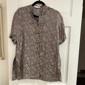 Silk Asian Style Two Piece Set